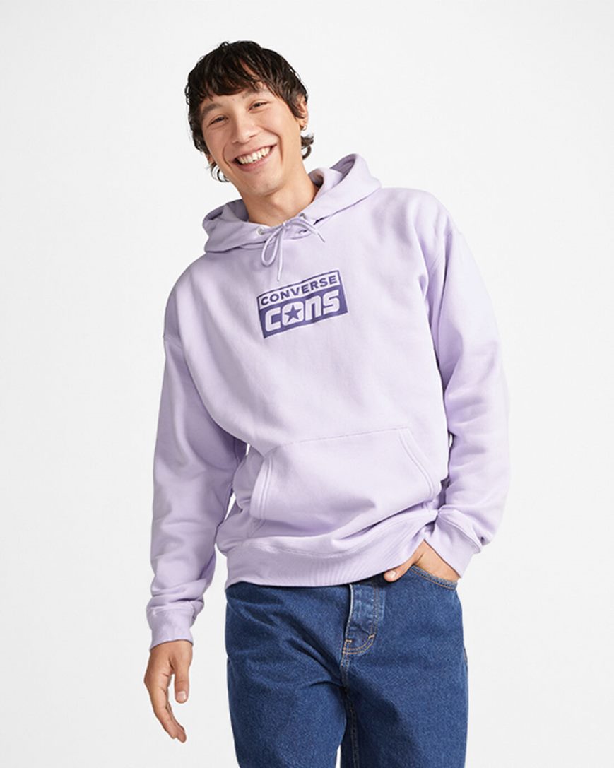 Hanorac Cu Gluga Barbati Converse CONS Fleece Pullover Violet | RO KFHLW693